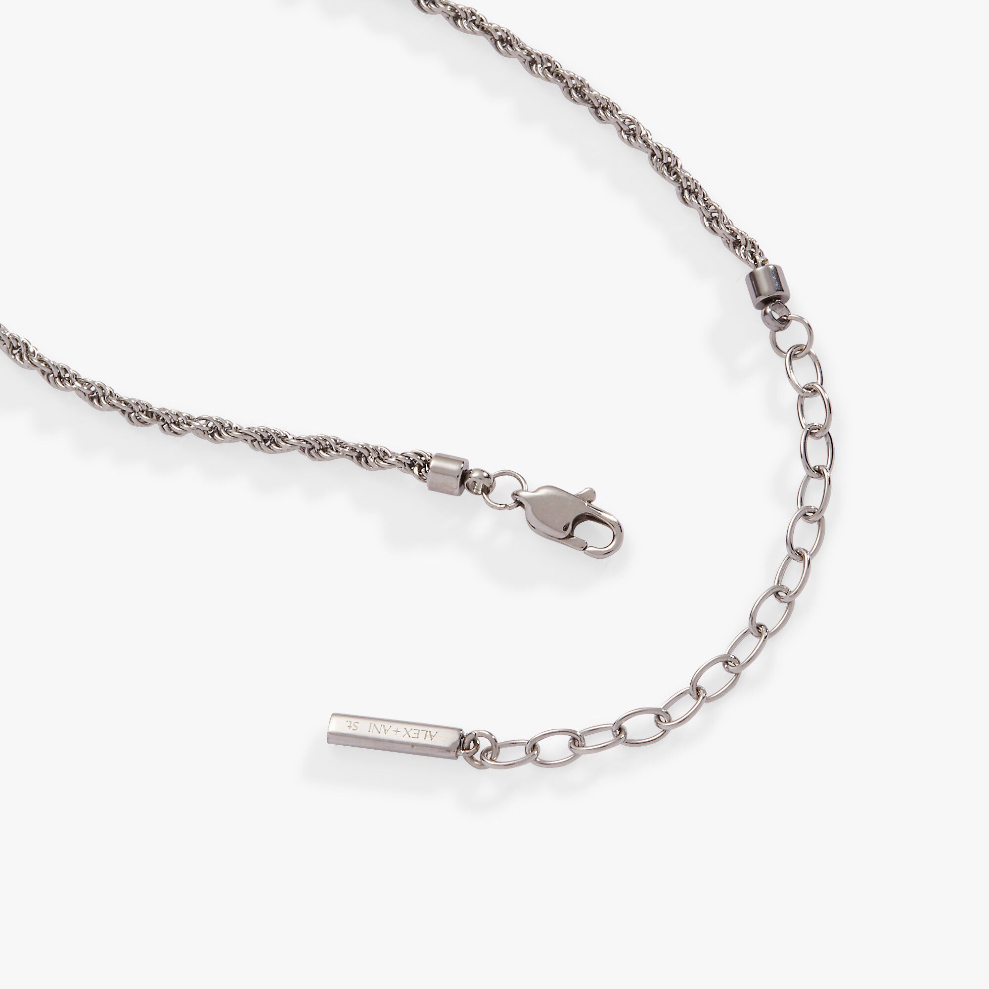 Mini Rope Chain Bracelet, Silver / Silver, alternate image number 2