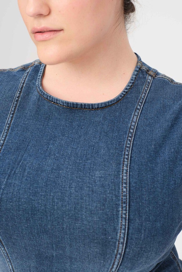 OPO PLUS - DENIM MINI DRESS | TAKE OFF, TAKE OFF / Dark Wash, alternate image number 3