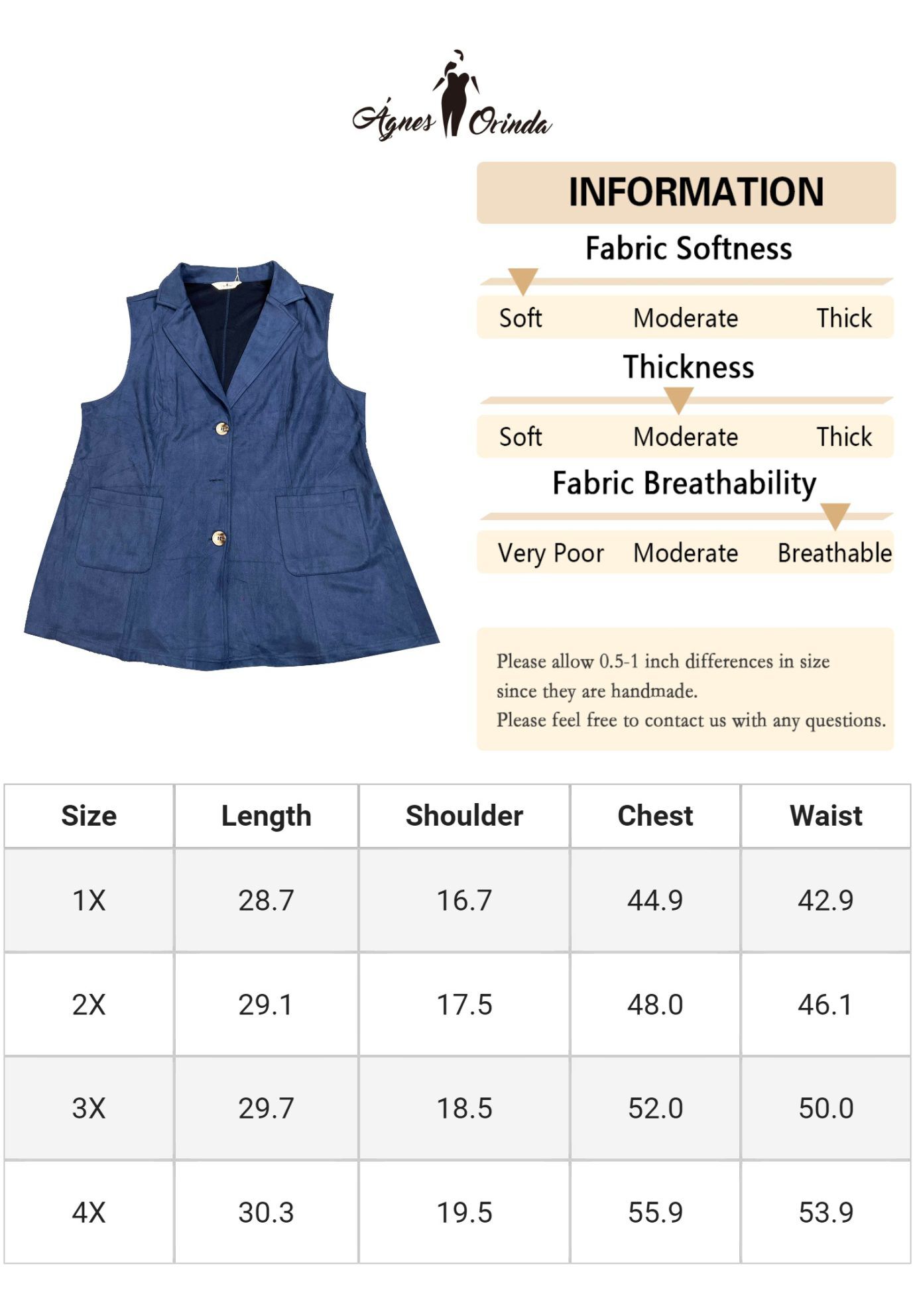 Lapel Suede Utility Vest, Dark Blue / Navy, alternate image number 4