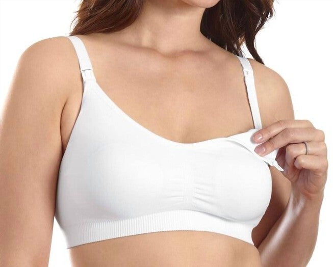 SANTONI WIREFREE NURSING BRA IN WHITE, White / White, hi-res image number 0