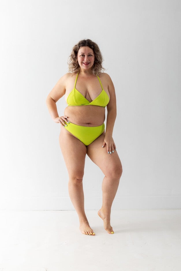 Floral Reverisble High Waist Bottom, Light Green / Light Green, alternate image number null