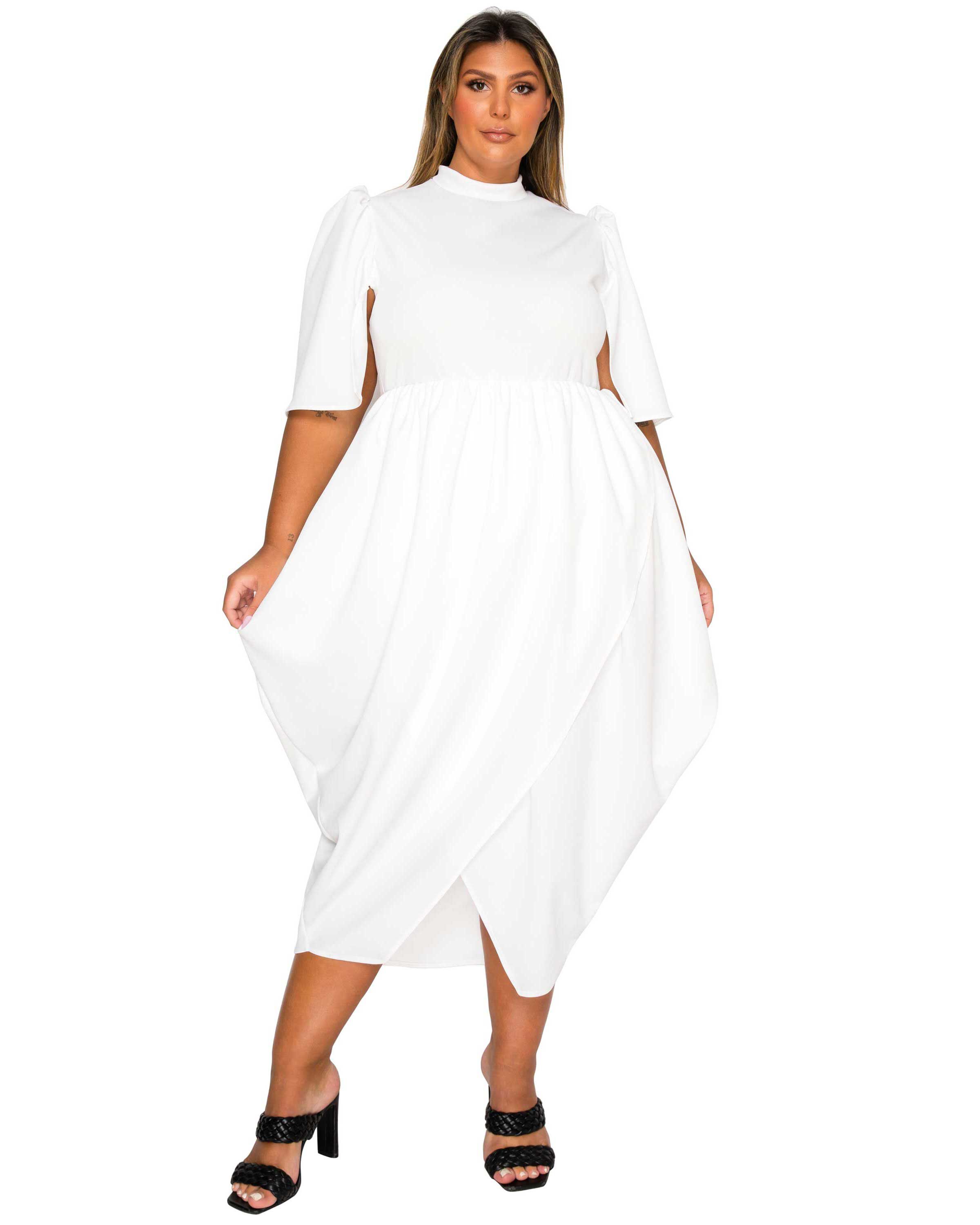 Aesira Tulip Hem Pocket Dress, Ivory / Ivory, hi-res image number 0