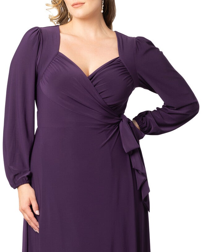 Modern Muse Wrap Gown, IMPERIAL PLUM / Purple, alternate image number null
