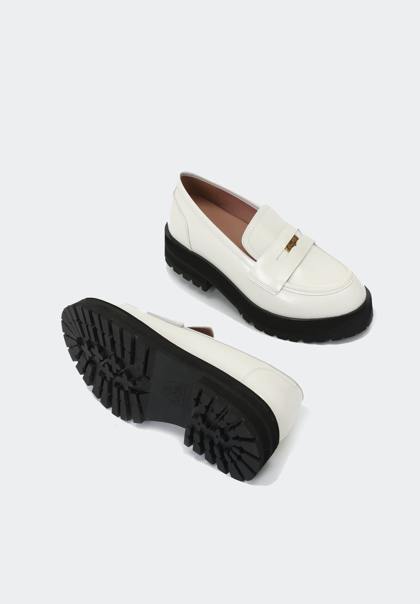 Sam Lucky Penny Leather Loafers, OffWhite / White, alternate image number 1