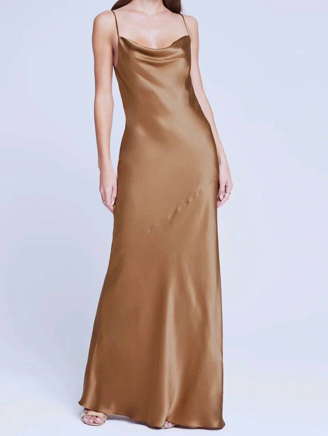 ARIANNE DRESS IN SADDLE, Saddle / Brown, hi-res image number 0