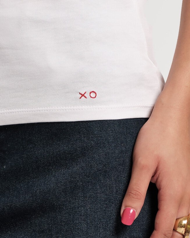 V-Neck Tank, White / White, alternate image number 2