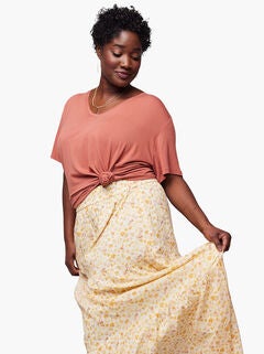 Meghan Drapey V-Neck Tee