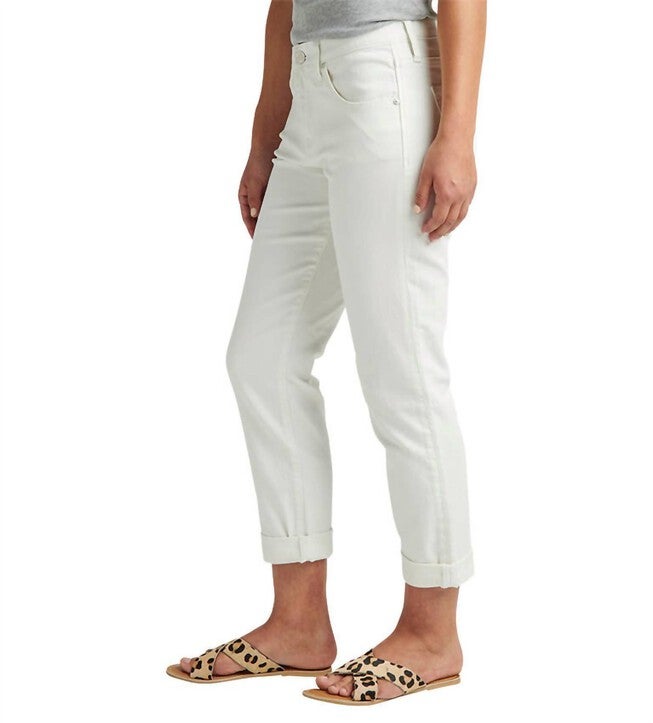 CARTER GIRLFRIEND MID RISE JEAN IN WHITE, White / White, alternate image number null
