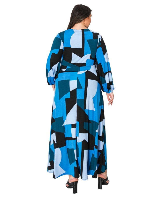 BELLAIRE MAXI DRESS, Blue / Azure Blue, alternate image number 2