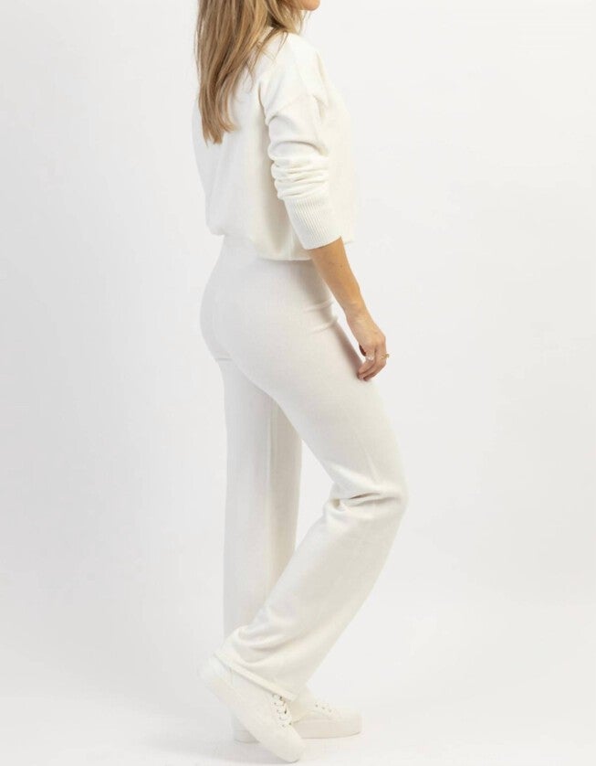 BUNNY SLOPE FLARE PANT SET IN IVORY, , alternate image number 4