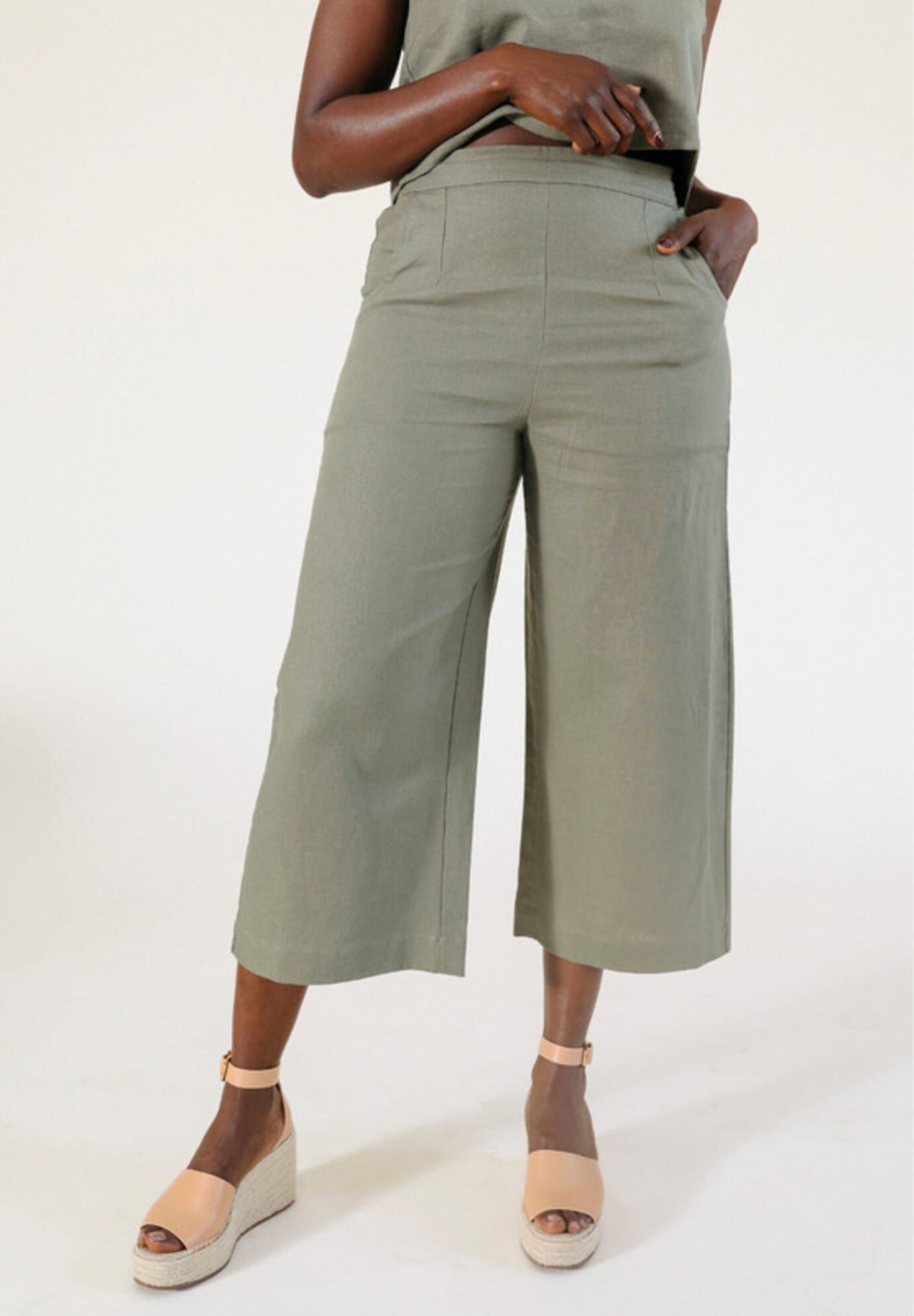 Nin Linen Pant, Olive / Olive Green, hi-res image number 0