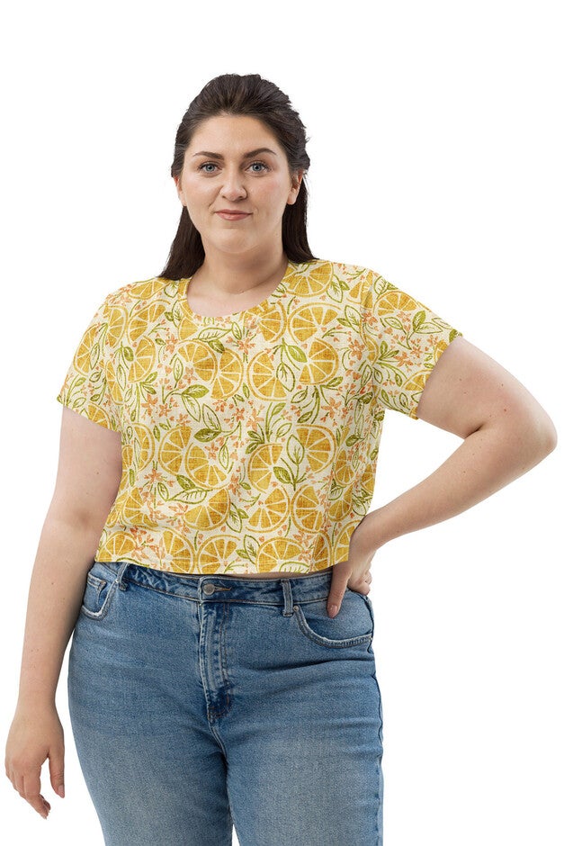 Vintage Citrus Crop Tee, , alternate image number null