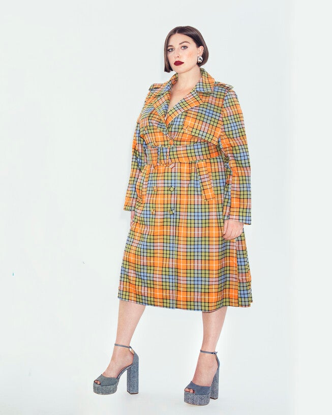 The Florence Plaid Trench Coat, , alternate image number 3