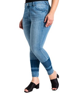 Plus Size Virginia Two-Tone Contrast Stripe Women