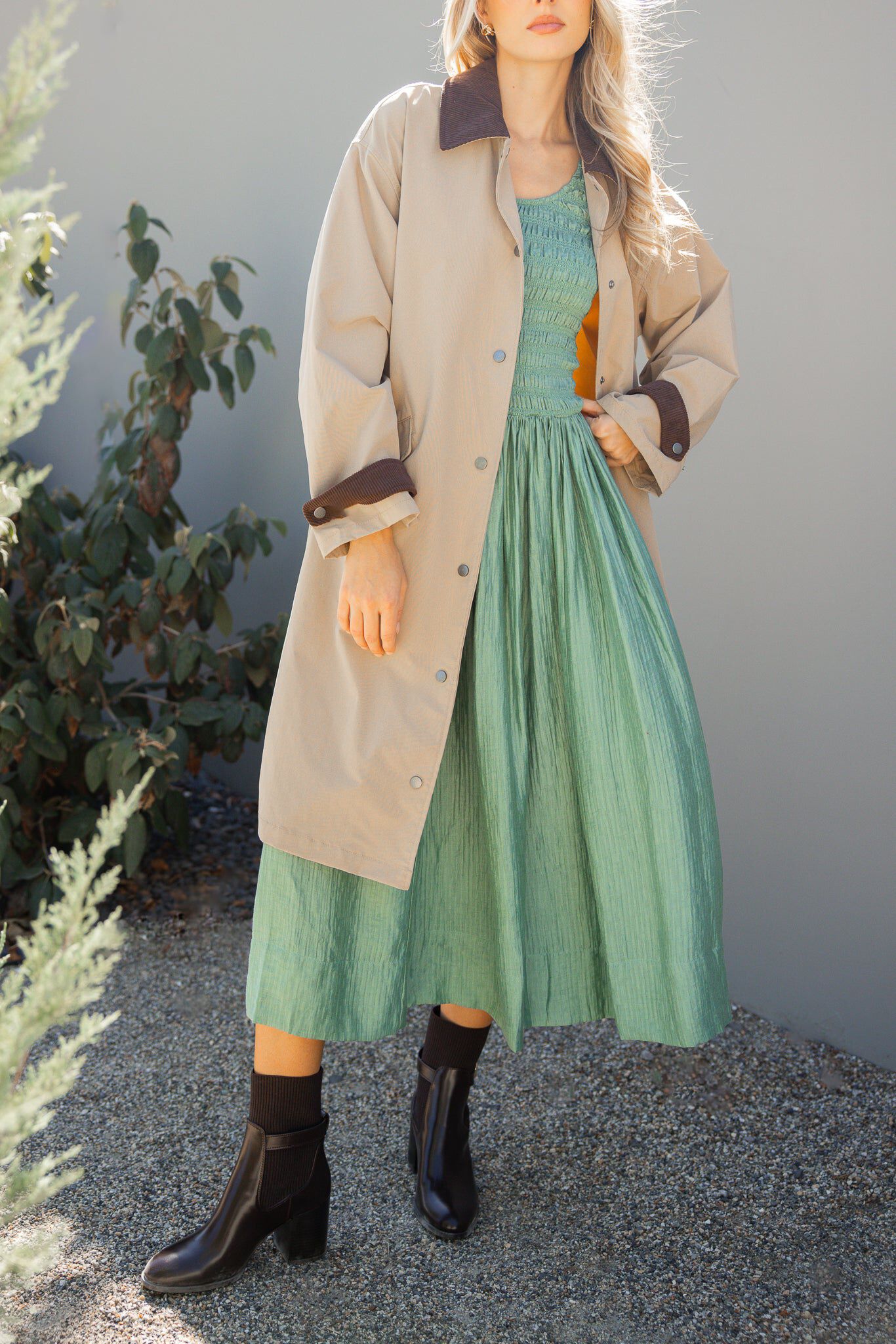 Marlow Dress, Green / Light Green, alternate image number 6