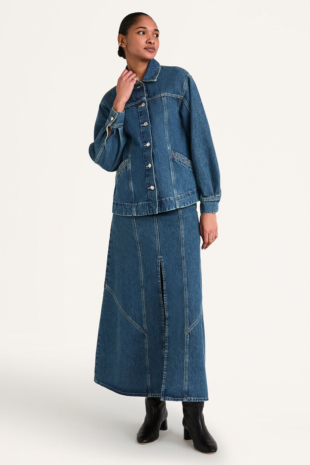 Reve Jacket, MidBlue Wash / Medium Wash, alternate image number 1