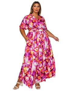 Minoa Floral Empire Waist Dress