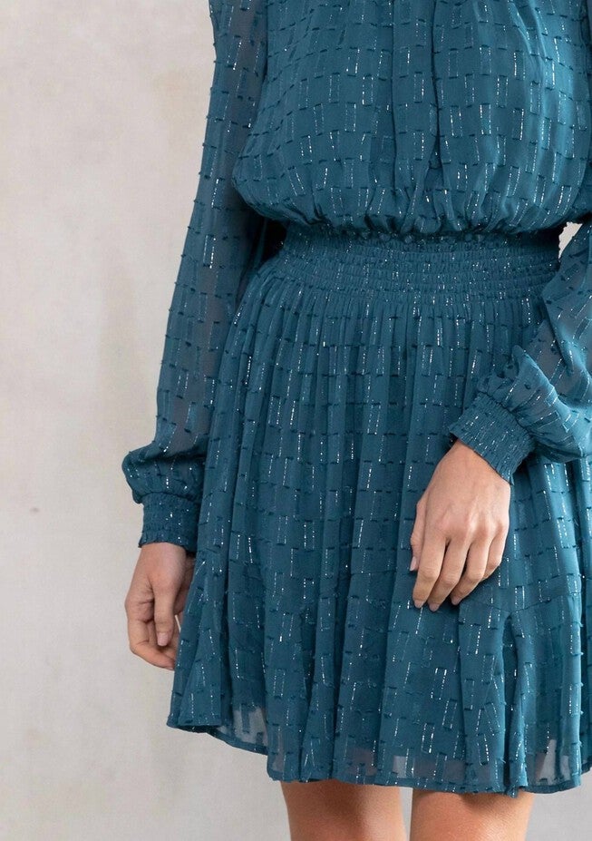 EMMY CHIFFON MINI IN BLUE, Blue / Cobalt, alternate image number null