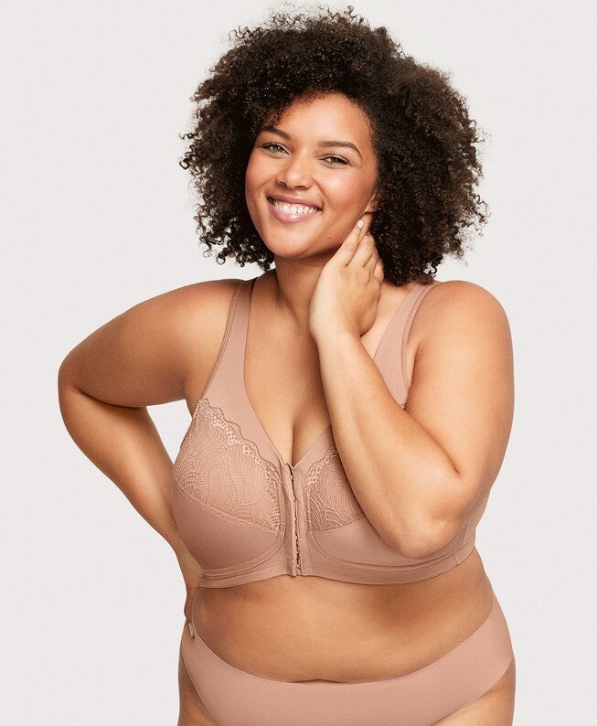 MagicLift Natural Shape Front-Closure Bra, Cappuccino / Taupe, hi-res image number 0