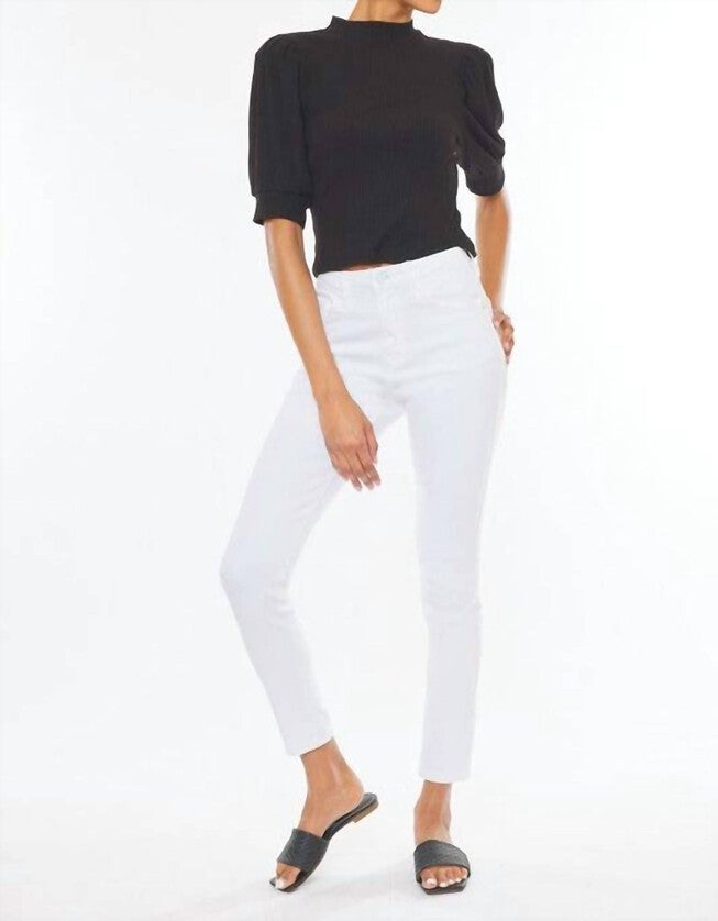 ANNABELLE HIGH RISE SUPER SKINNY JEANS IN WHITE, White / White, hi-res image number 0