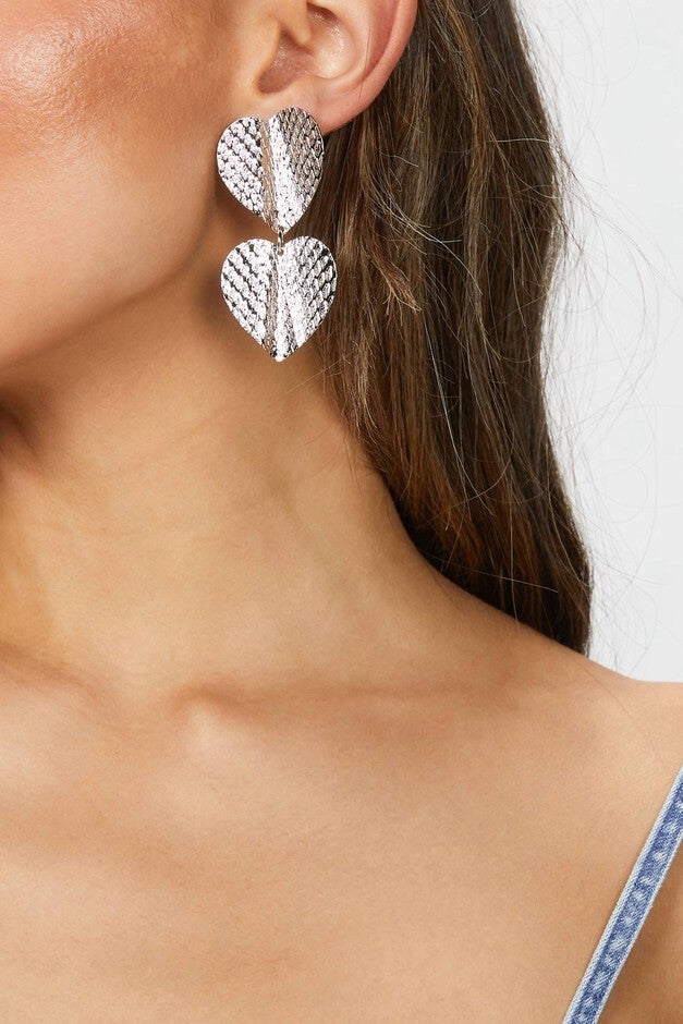 SMALL HEATHROW EARRINGS IN SILVER, Silver / Silver, alternate image number null