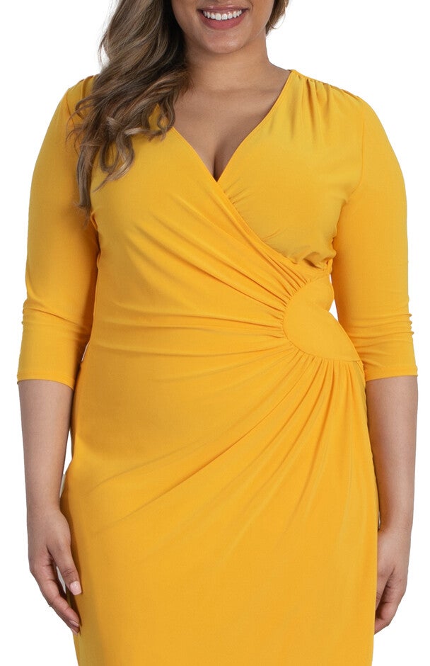 Ciara Cinch Dress, DAFFODIL / Yellow, alternate image number 2