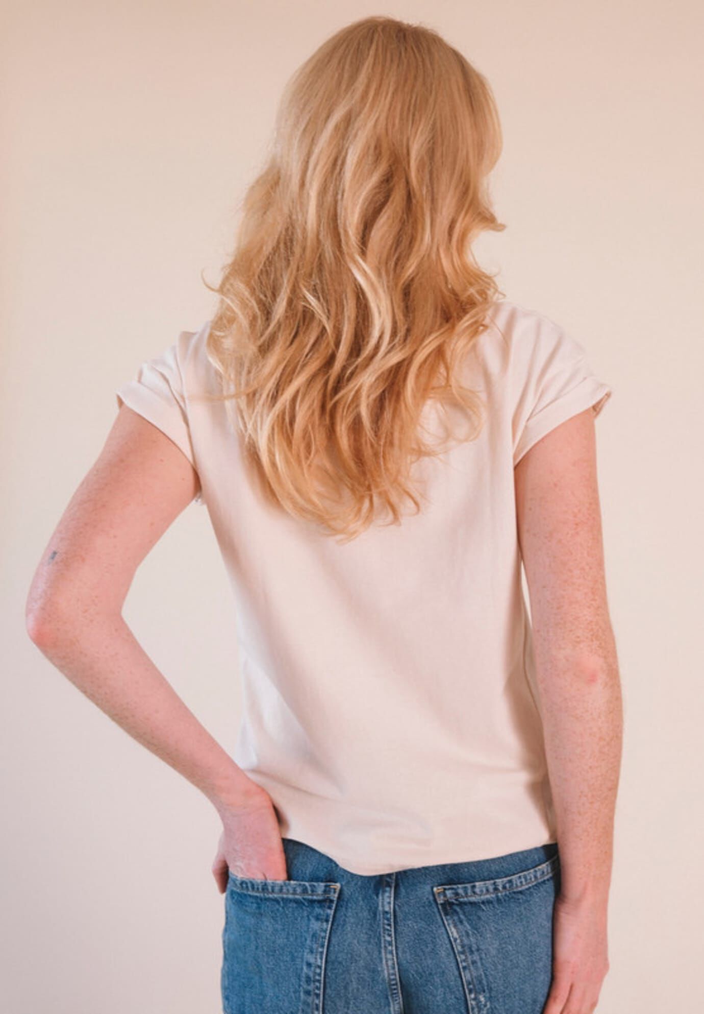 Plus Jane Cuffed Hemp Tee, Natural / Ivory, alternate image number 1