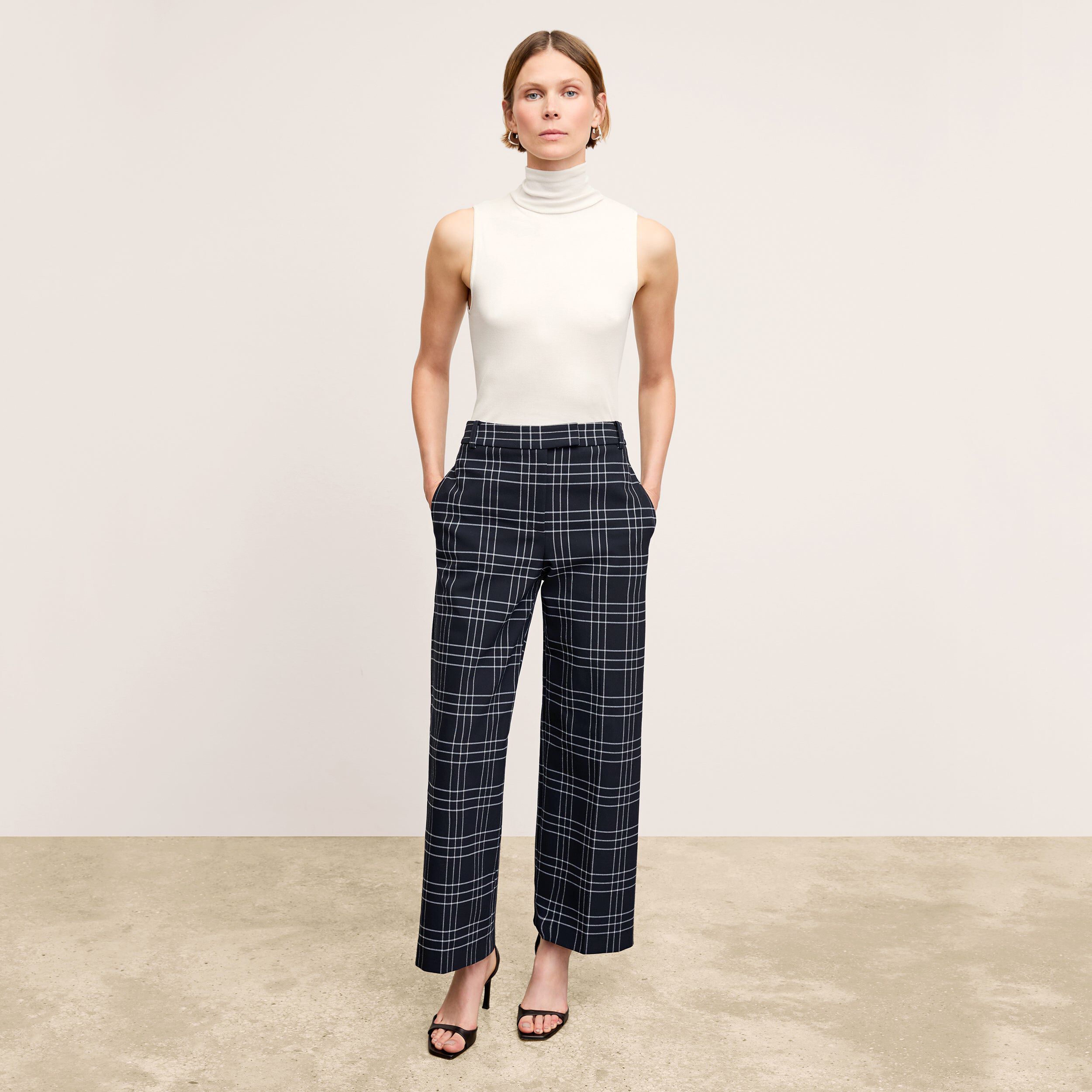 Jett Tank - Organic Ribbed Pima Cotton, Ivory / Ivory, alternate image number 1