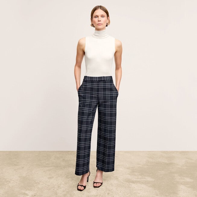 Jett Tank - Organic Ribbed Pima Cotton, Ivory / Ivory, alternate image number 1