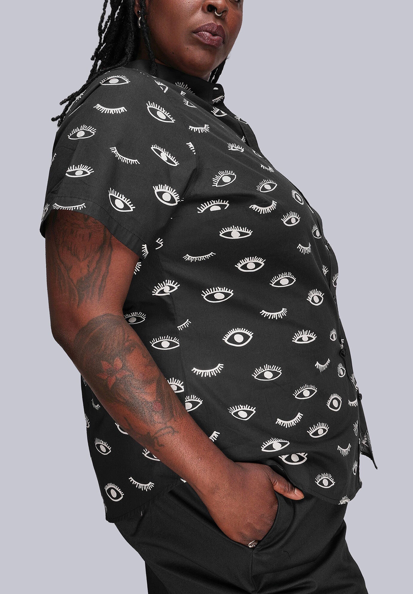 The Essential Button Up, WINK BLACK / Black, alternate image number 1