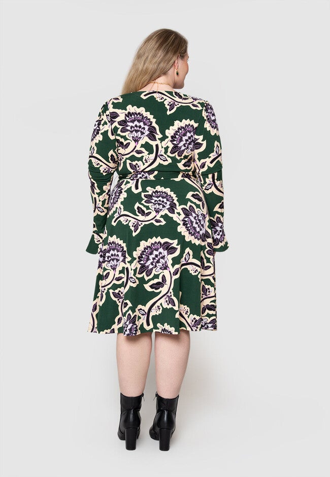 Rosalia Dress, Forest Green / Forest Green, alternate image number null