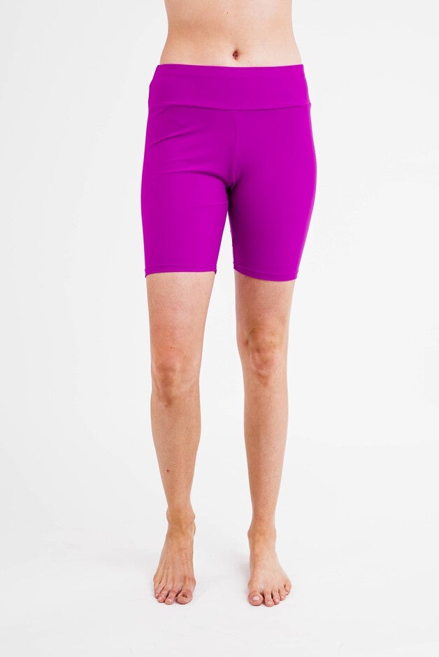 Mid-Thigh Swim Shorts, Dark Magenta / Magenta, hi-res image number 0