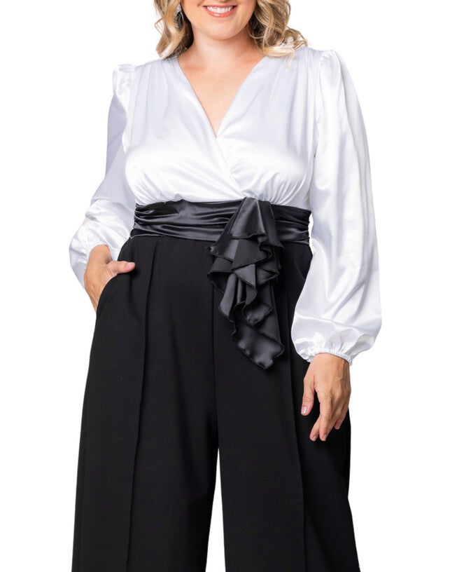 Refined Satin Jumpsuit, BLACK TIE AFFAIR / Black, alternate image number 2