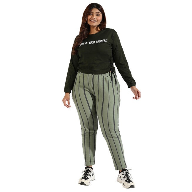Women Printed Long Sleeve Top, Forest Green / Forest Green, alternate image number null