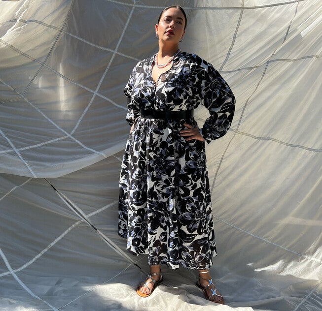 Denni Weekend Dress, Painted floral / Black, alternate image number 4