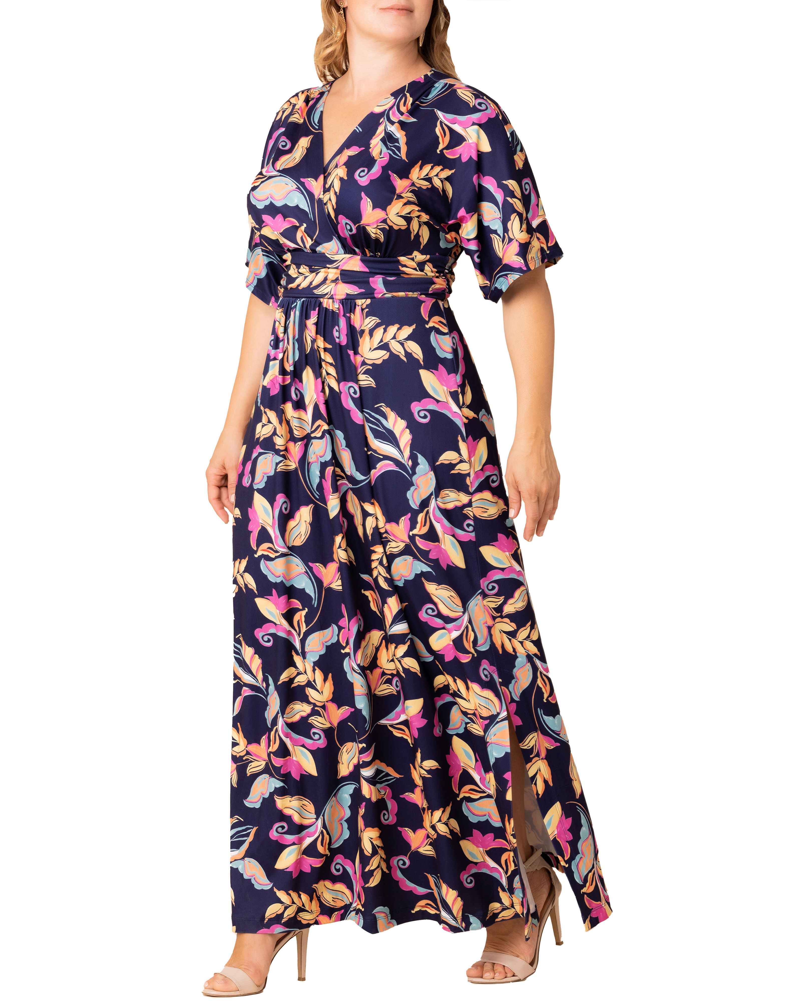 Vienna Maxi Dress, TALAVERA MOTIF / Navy, alternate image number 3