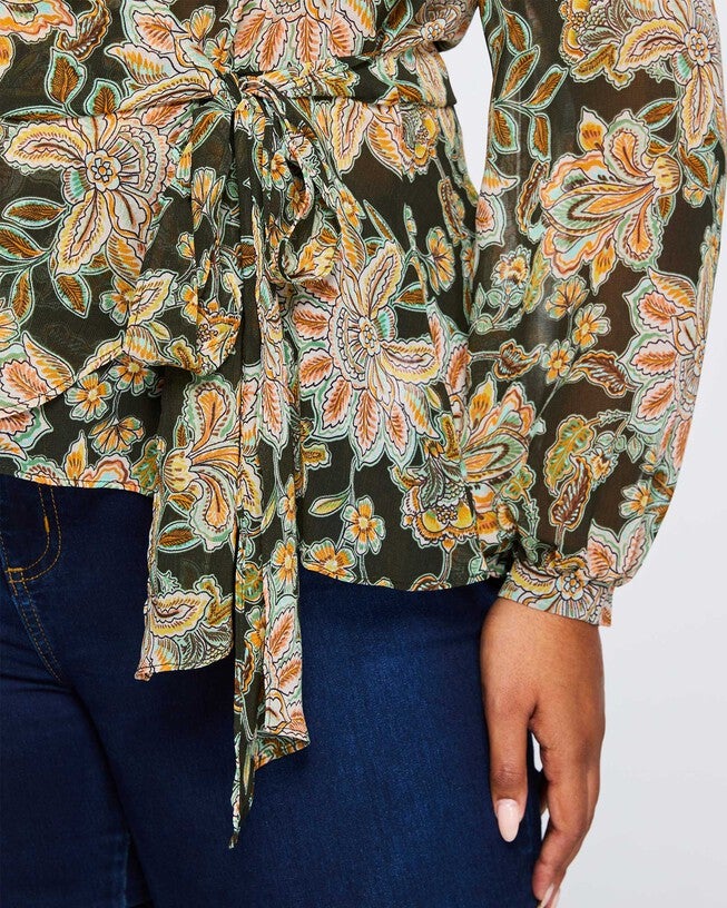 Boho Beauty Top, Print / Light Green, alternate image number null