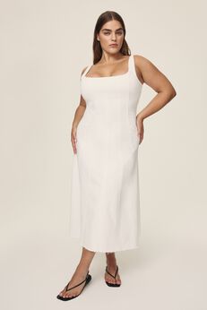 PSA PLUS - DENIM MAXI DRESS | OPTIC