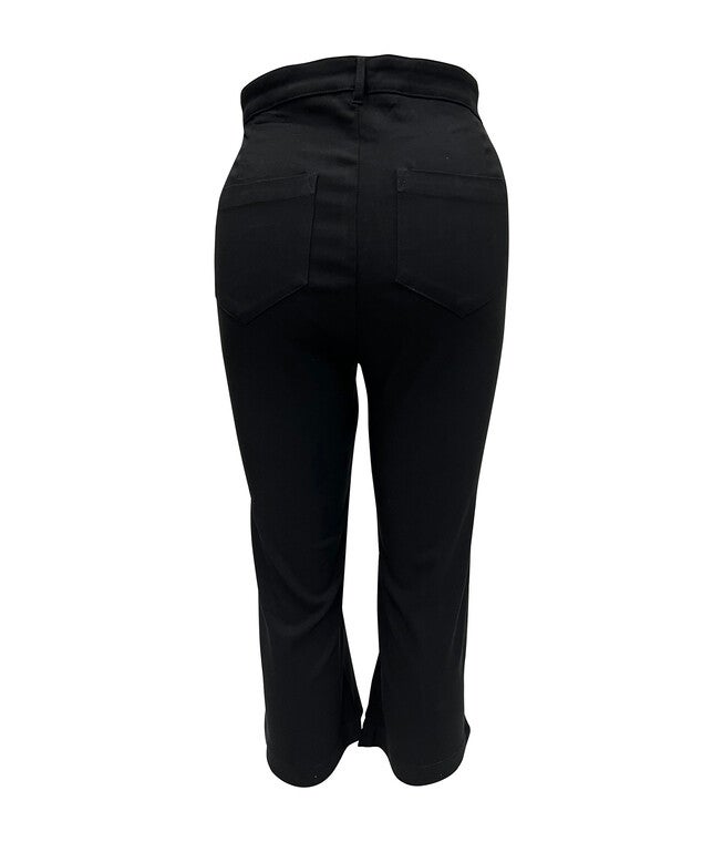 Smak Parlour Black Pintuck Capris, Black / Black, alternate image number null