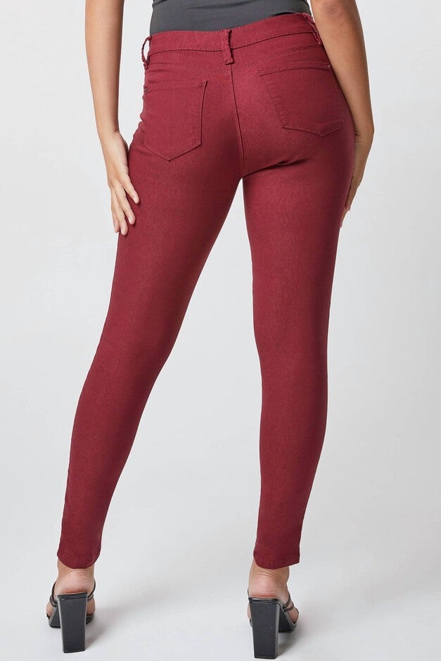 LIVING THE DREAM HYPERSTRETCH DENIM IN DARK WINE, Dark Wine / Red, alternate image number null