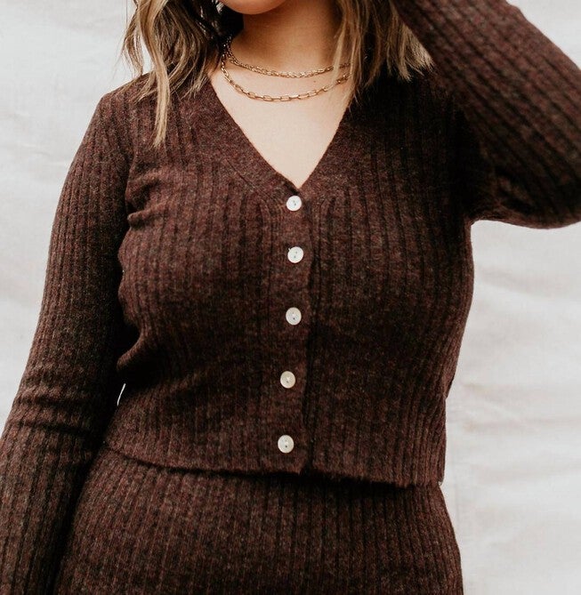 LINGER DRESS SET IN CHOCOLATE, Chocolate / Brown, alternate image number 4