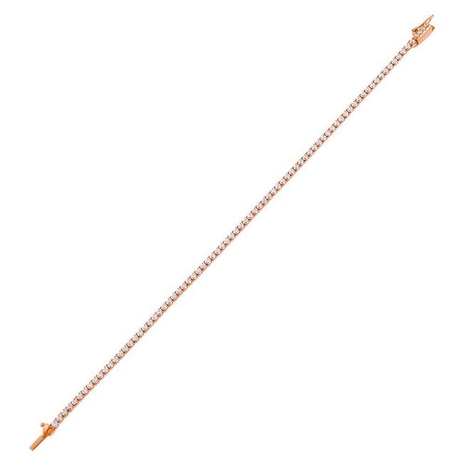 Classic Thin Tennis Bracelet Gold One Size, Gold / Gold, alternate image number 3