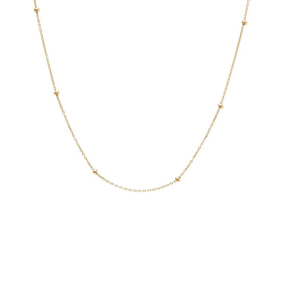 Solid Ball Chain Necklace 14K, Gold / Gold, hi-res image number 0