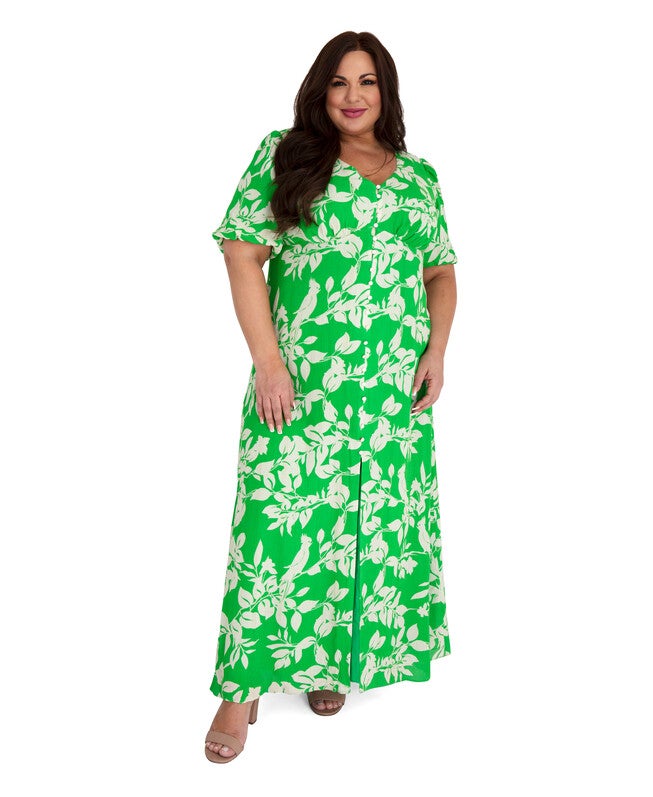 Peasant Front Maxi, Green / Kelly Green, hi-res image number 0