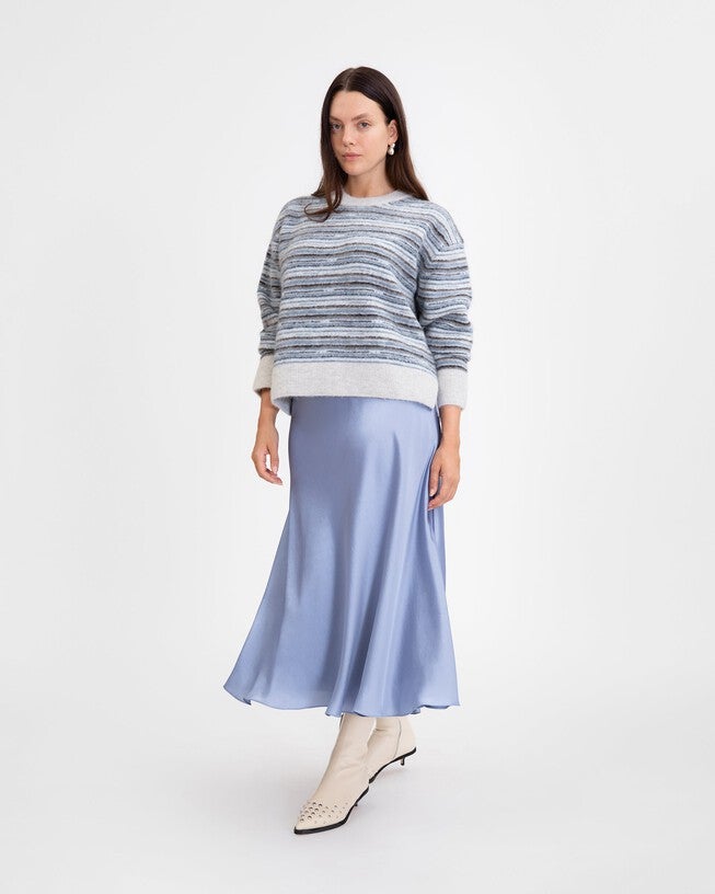 Drew Sweater, Slate Blue Multi / Dusty Blue, alternate image number 2