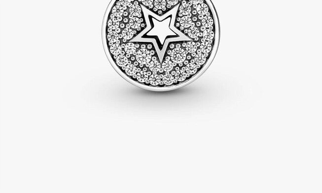 CONGRATS CHARM WITH CLEAR CUBIC ZIRCONIA IN SILVER, Silver / Silver, alternate image number null