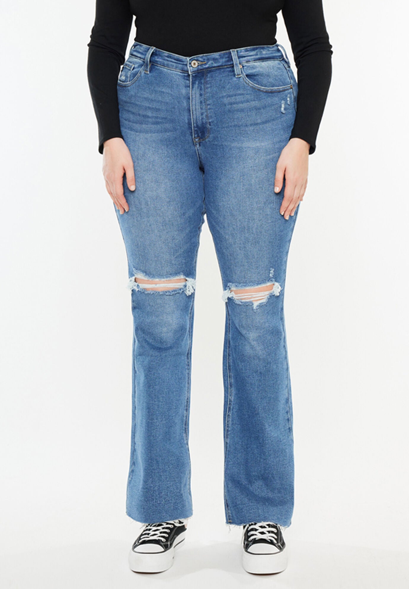 Sunflower Essentials High Rise Bootcut Jeans ( Plus Size), Medium Wash / Medium Wash, alternate image number 1