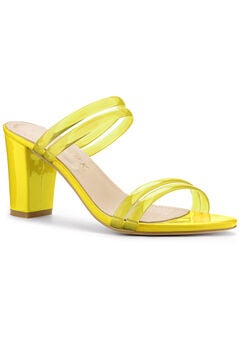Strappy Slides Mules Block High Heel Sandal