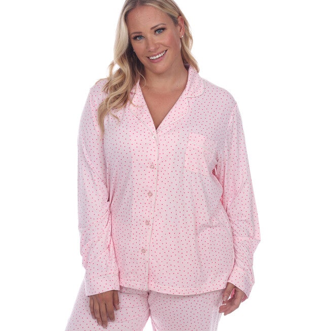 Long Sleeve Pajama Set, Pink / Pink, alternate image number 2