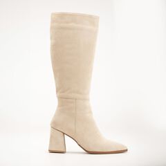 VALERIE - BEIGE SUEDE KNEE HIGH BOOTS